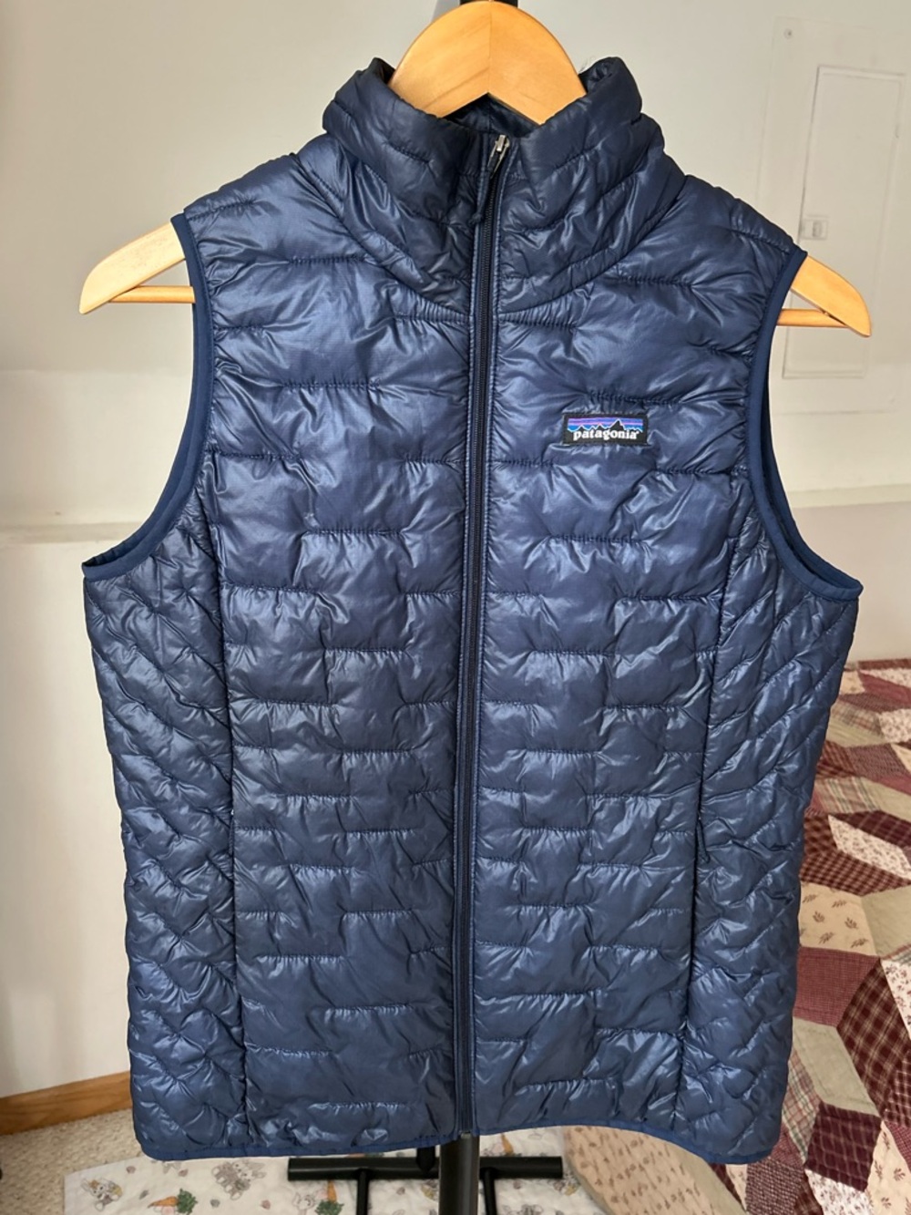 Patagonia Micro Puff Puffer Vest Navy Blue Medium